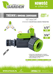 Stalco Garden - Tr&oacute;jnik z dwoma zaworami